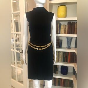 BMOSS Sleeveless Black Dress (Gold Chain NOT included)